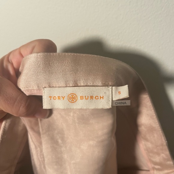 Size small tory burch kathleen metallic silver mini skirt - Picture 3 of 6